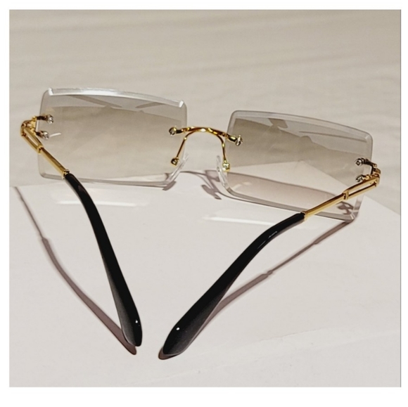 Rectangular Rimless ombre sunglasses - Picture 8 of 8